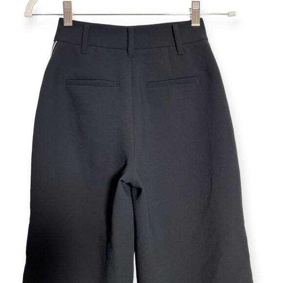 Wilfred Jallade Pant Crepe Cropped High-Waisted SIZE 00 Black Contrast Stripe - Picture 8 of 11